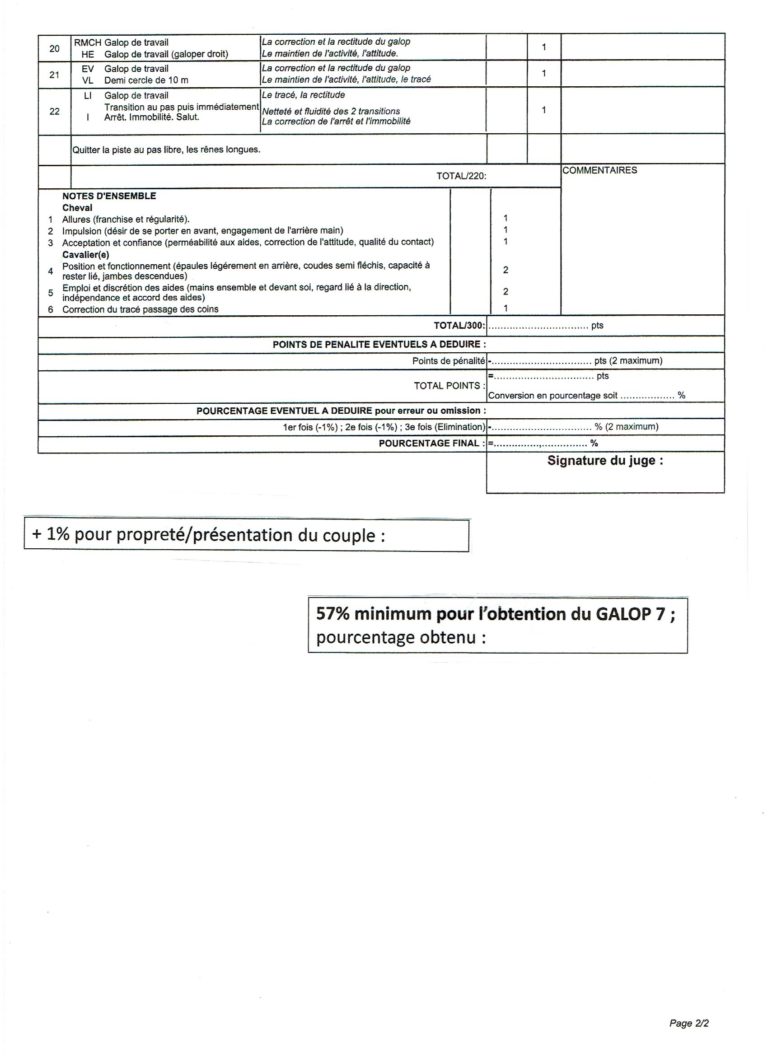 Reprise De Dressage Galop 3 Officiel Ffe